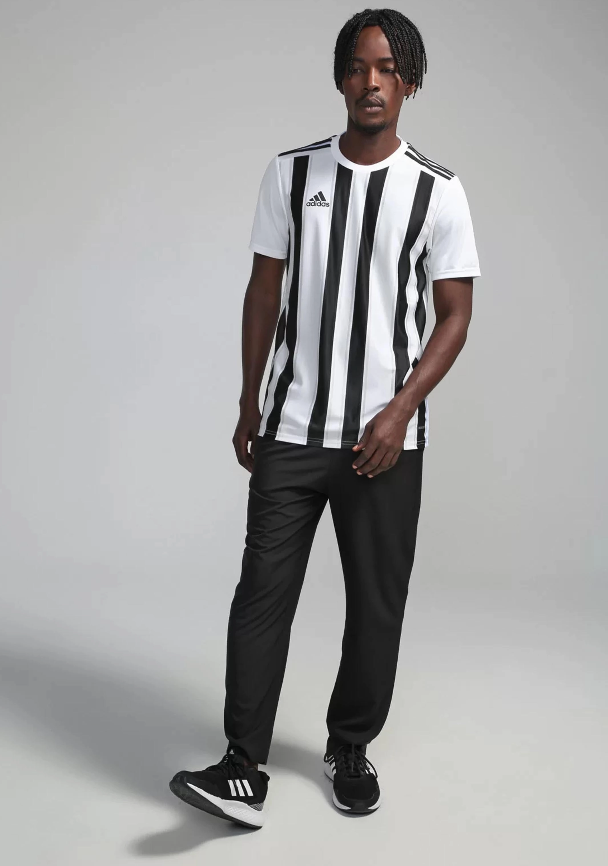 Adidas Mens Striped 21 Jersey White/Black