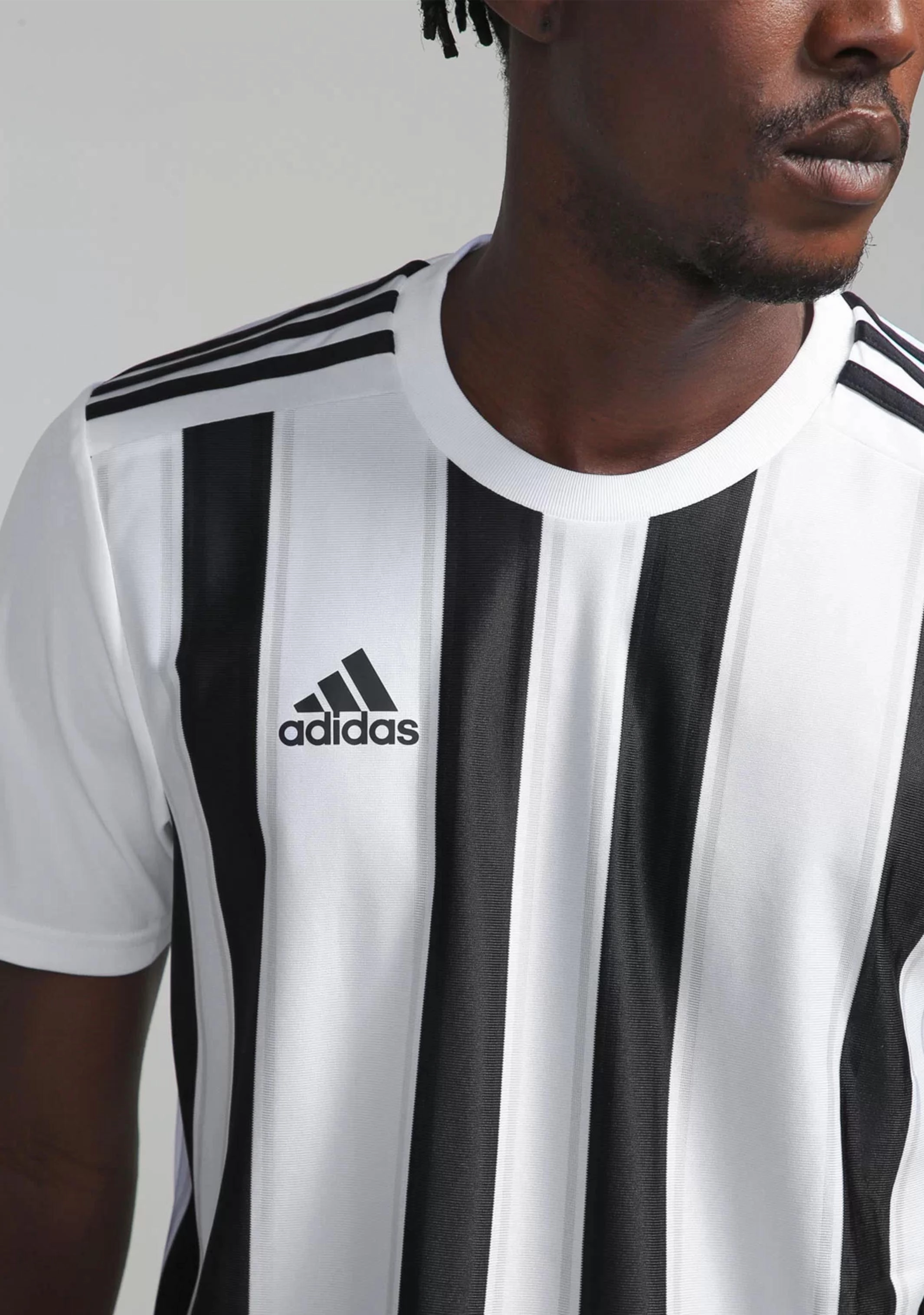 Adidas Mens Striped 21 Jersey White/Black