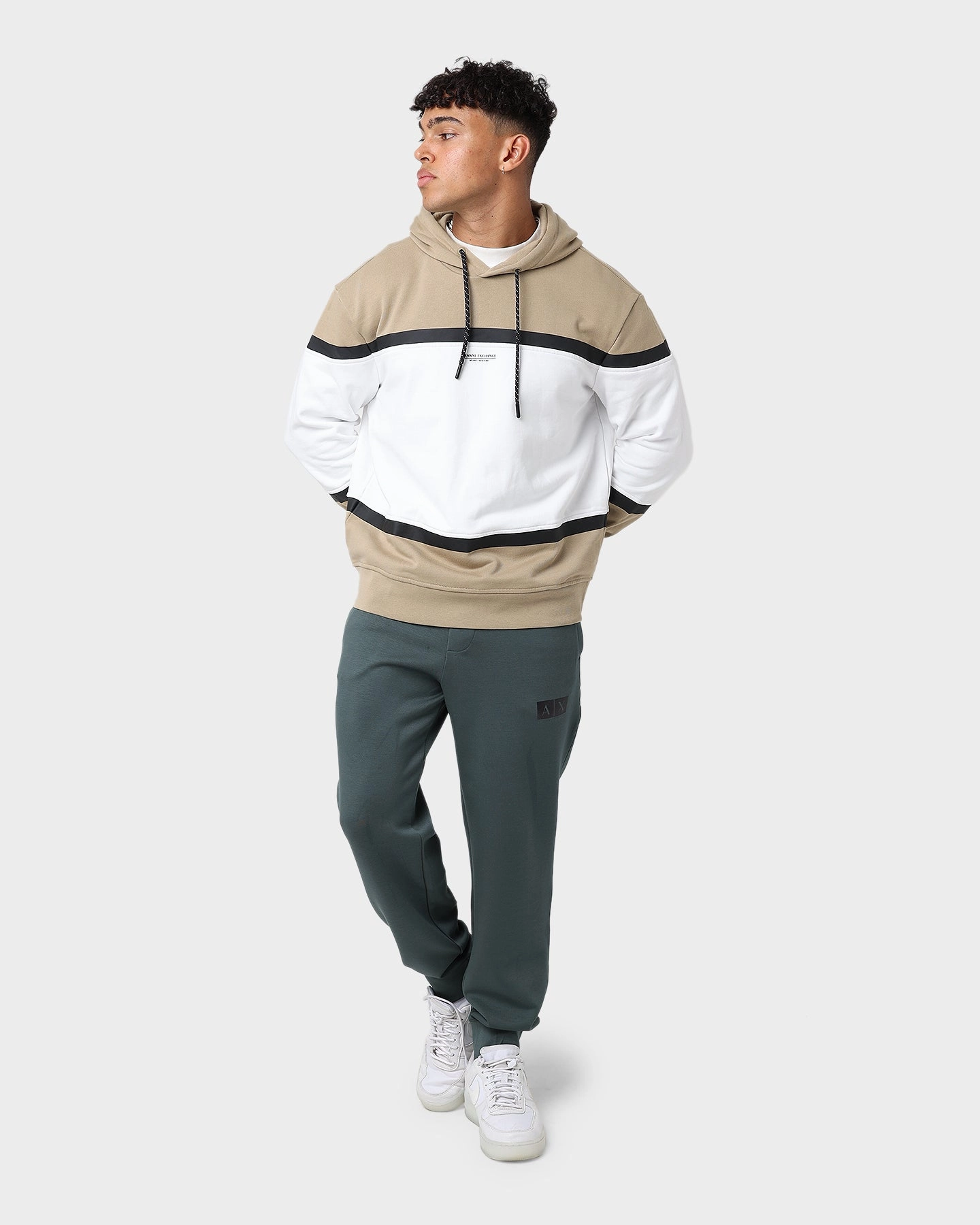 Armani Exchange Felpa Hoodie Tree House/Off White