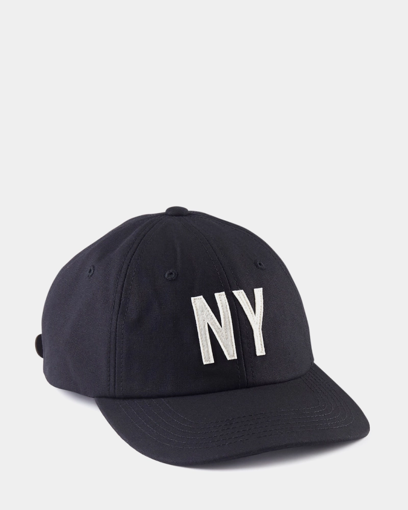 Black Twill 'NY' Field Cap