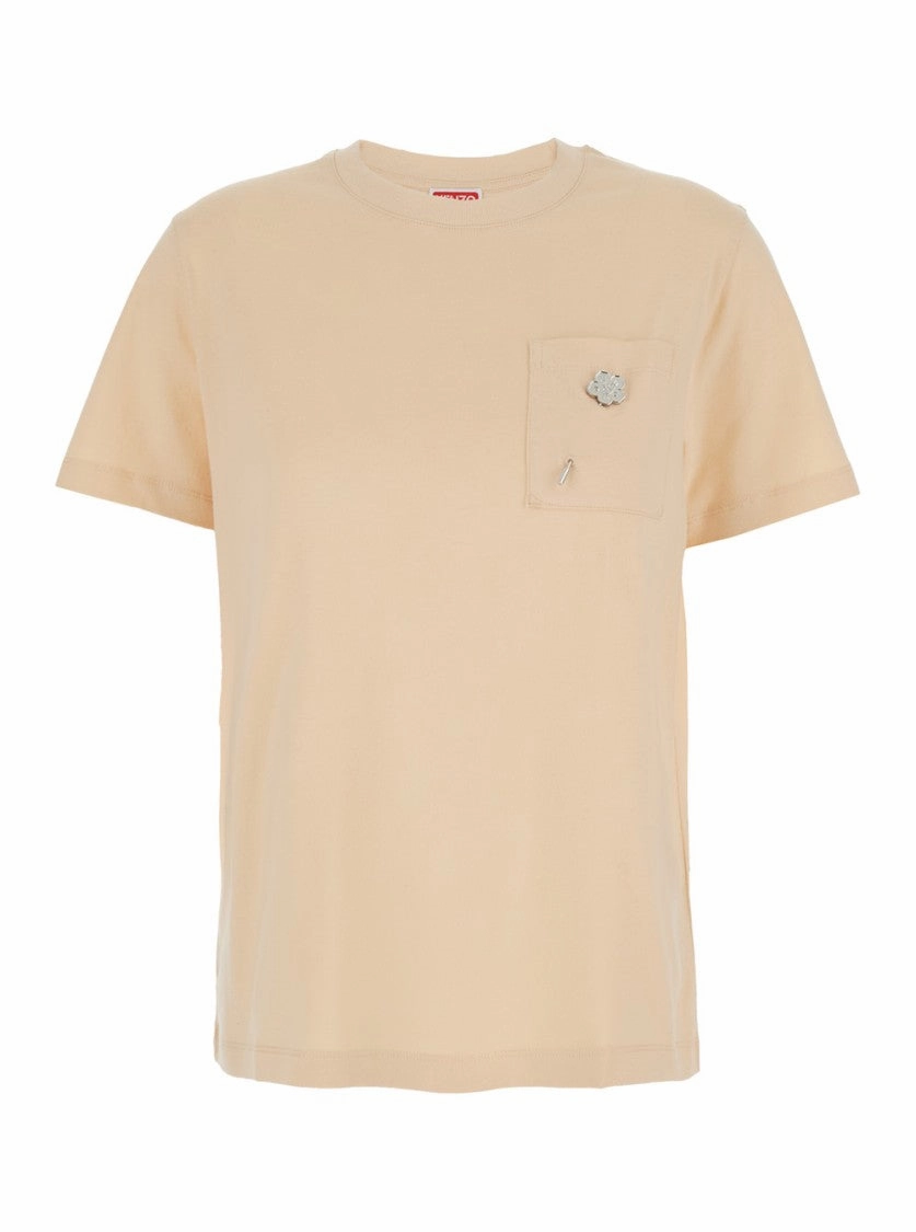 Boke Flower 2,0' Beige Crewneck T-Shirt