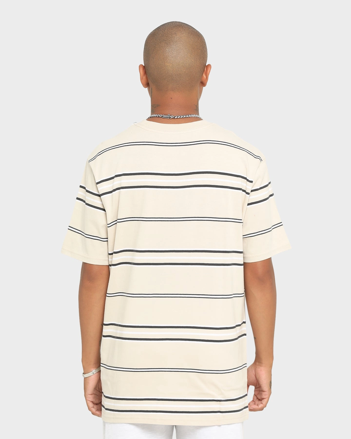 Brixton Hilt Shield Short Sleeve Knit T-Shirt Cream