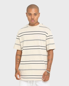 Brixton Hilt Shield Short Sleeve Knit T-Shirt Cream