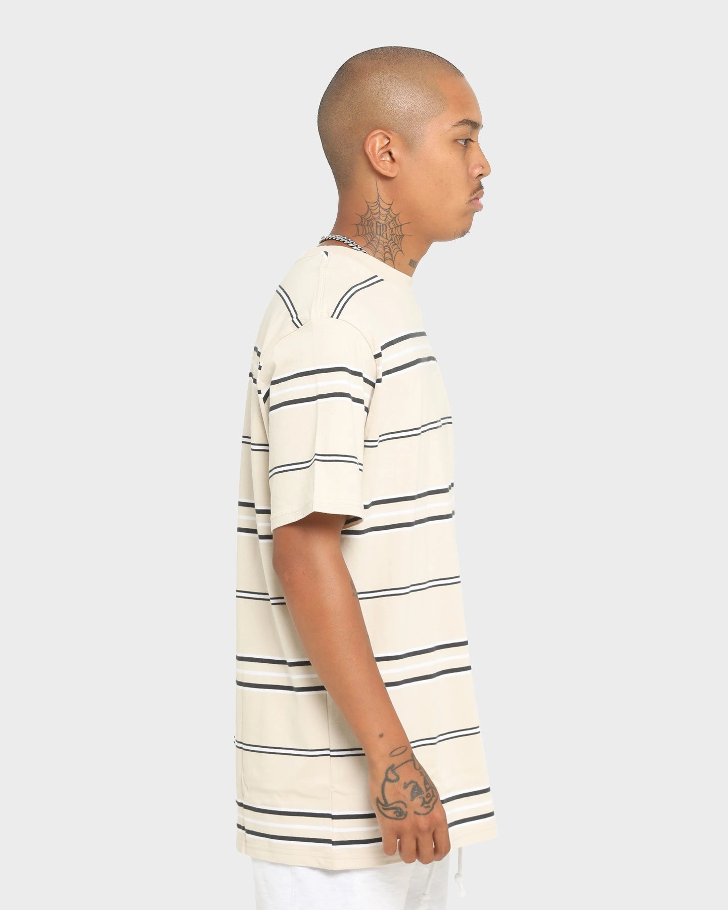 Brixton Hilt Shield Short Sleeve Knit T-Shirt Cream