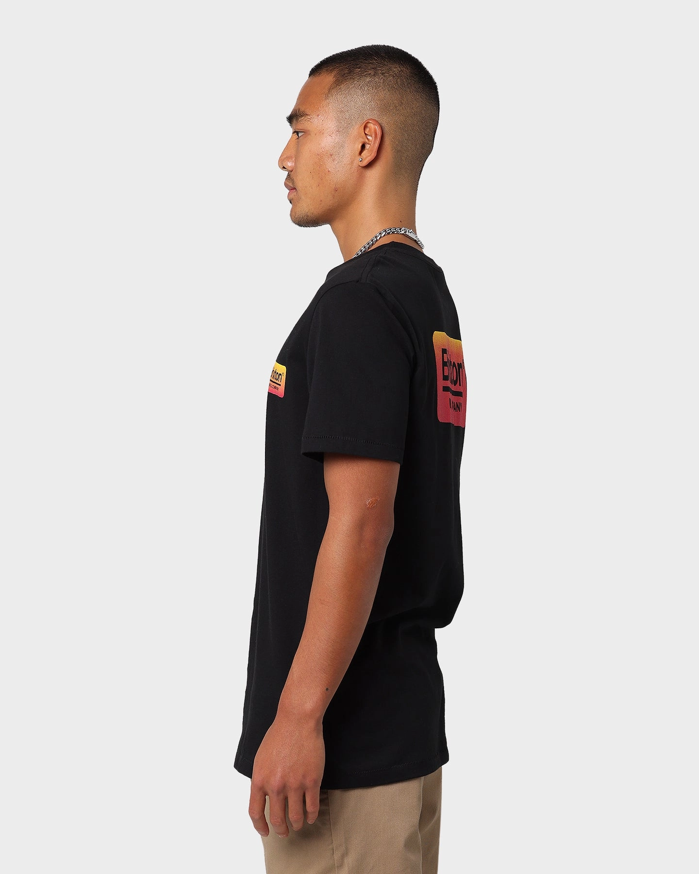 Brixton Palmer Short Sleeve T-Shirt Black/Yellow/Red