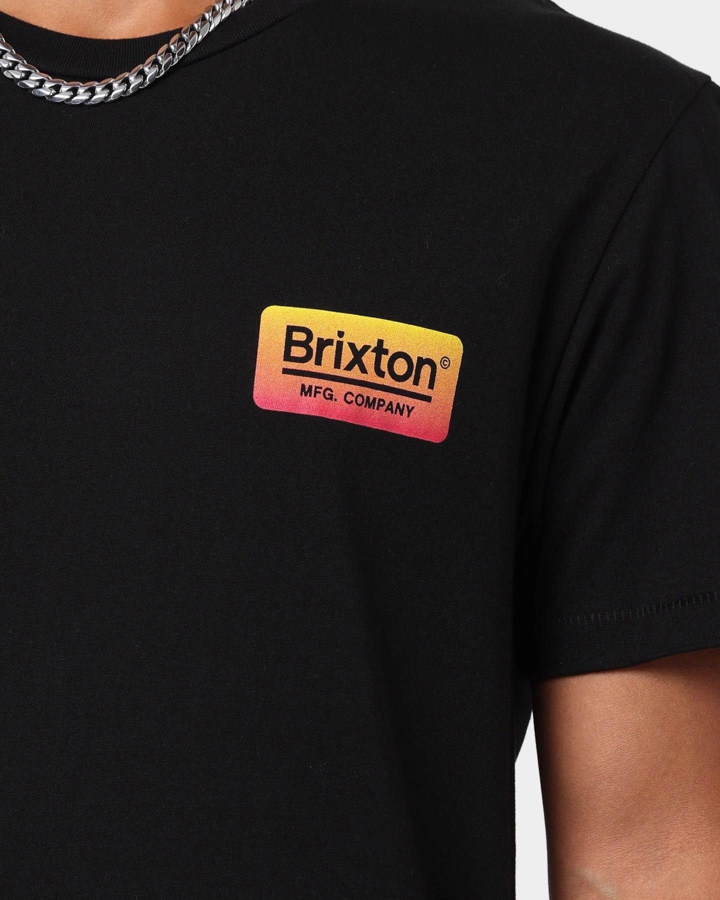 Brixton Palmer Short Sleeve T-Shirt Black/Yellow/Red