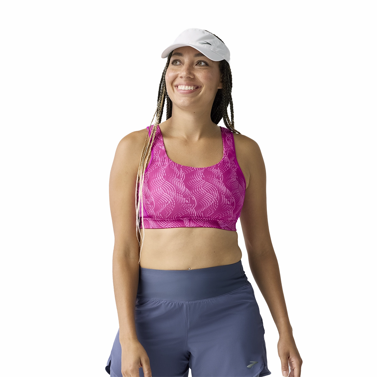 Brooks Convertible 2.0 Sports Bra Magenta Aqueous womens