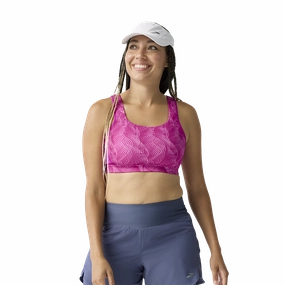 Brooks Convertible 2.0 Sports Bra Magenta Aqueous womens