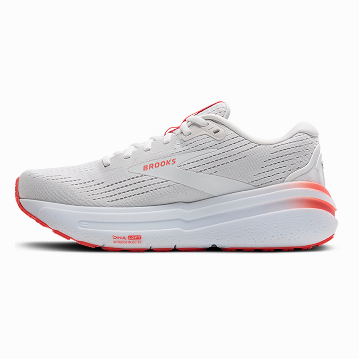 Brooks Ghost Max 2 - White - Hot Coral