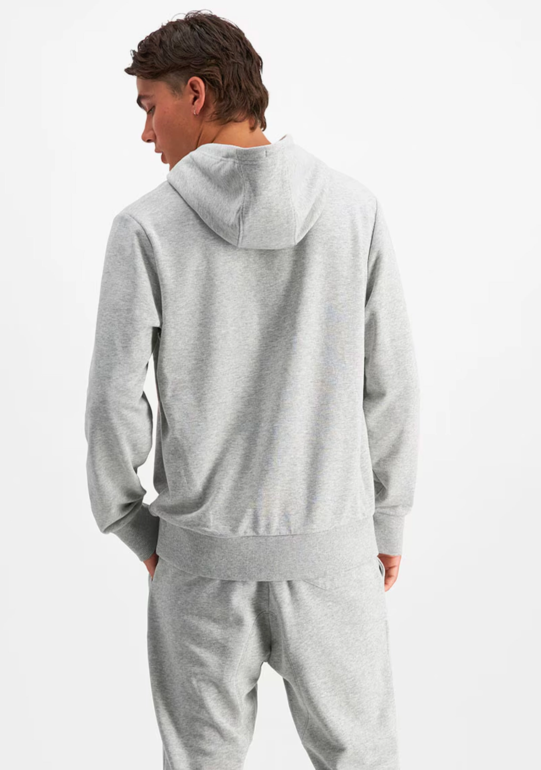 Champion Men’s Lightweight French Terry C Logo Hoodie Oxford Heather