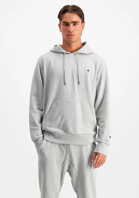 Champion Men’s Lightweight French Terry C Logo Hoodie Oxford Heather