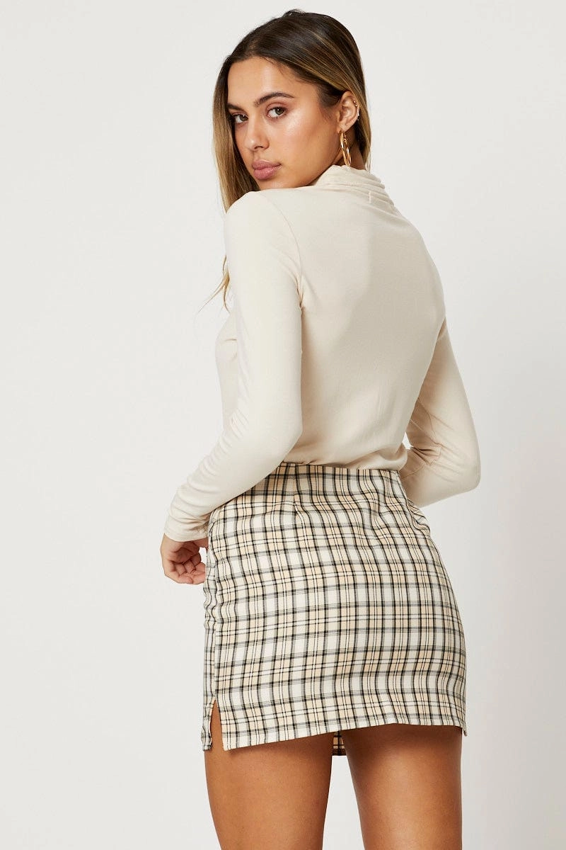 Check Mini Skirt