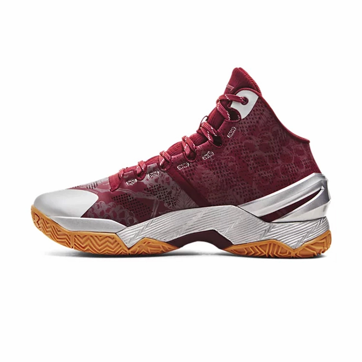 Curry 2 Retro 'Deep Red Metallic Silver'