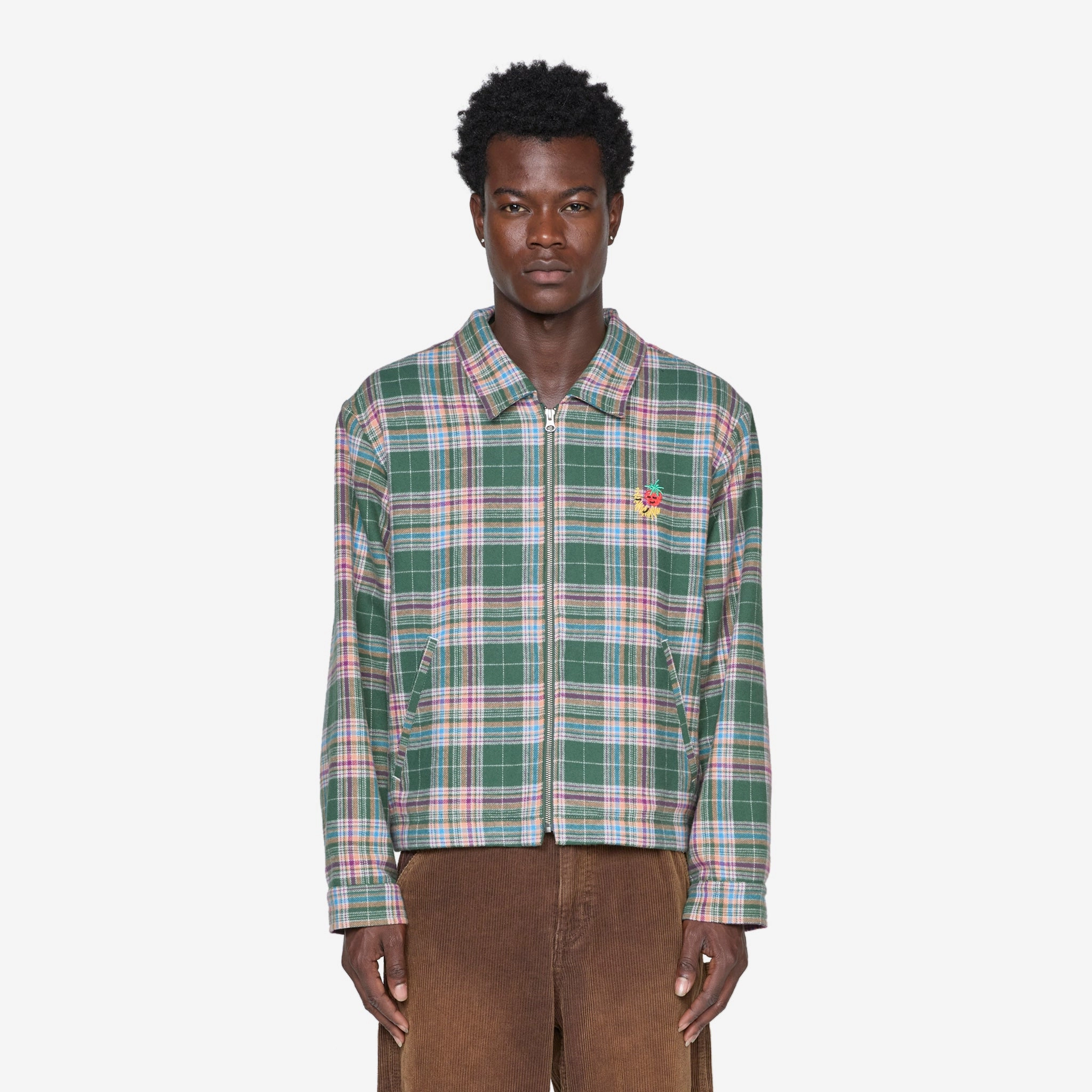 Flannel Gas Station Jacket Green