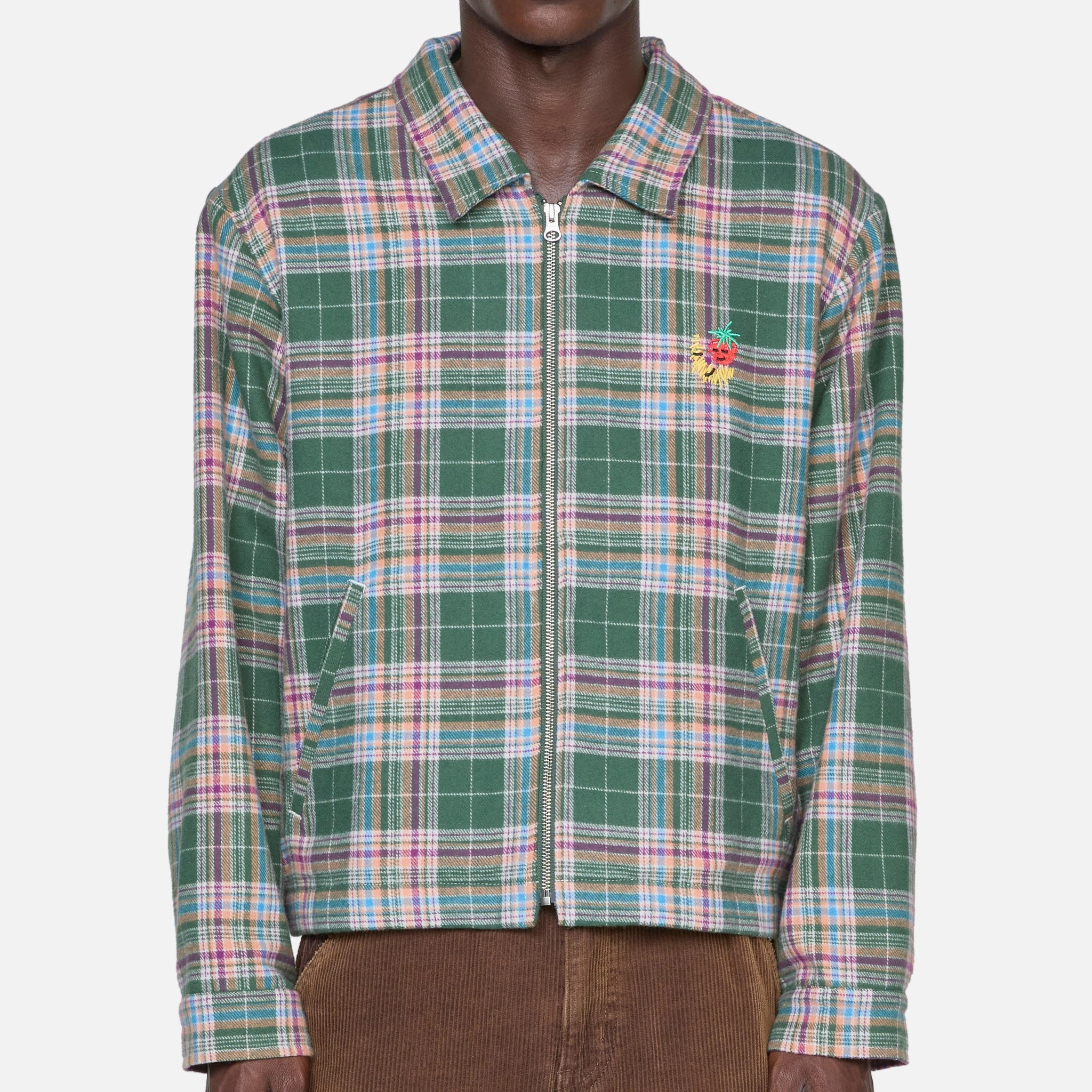Flannel Gas Station Jacket Green
