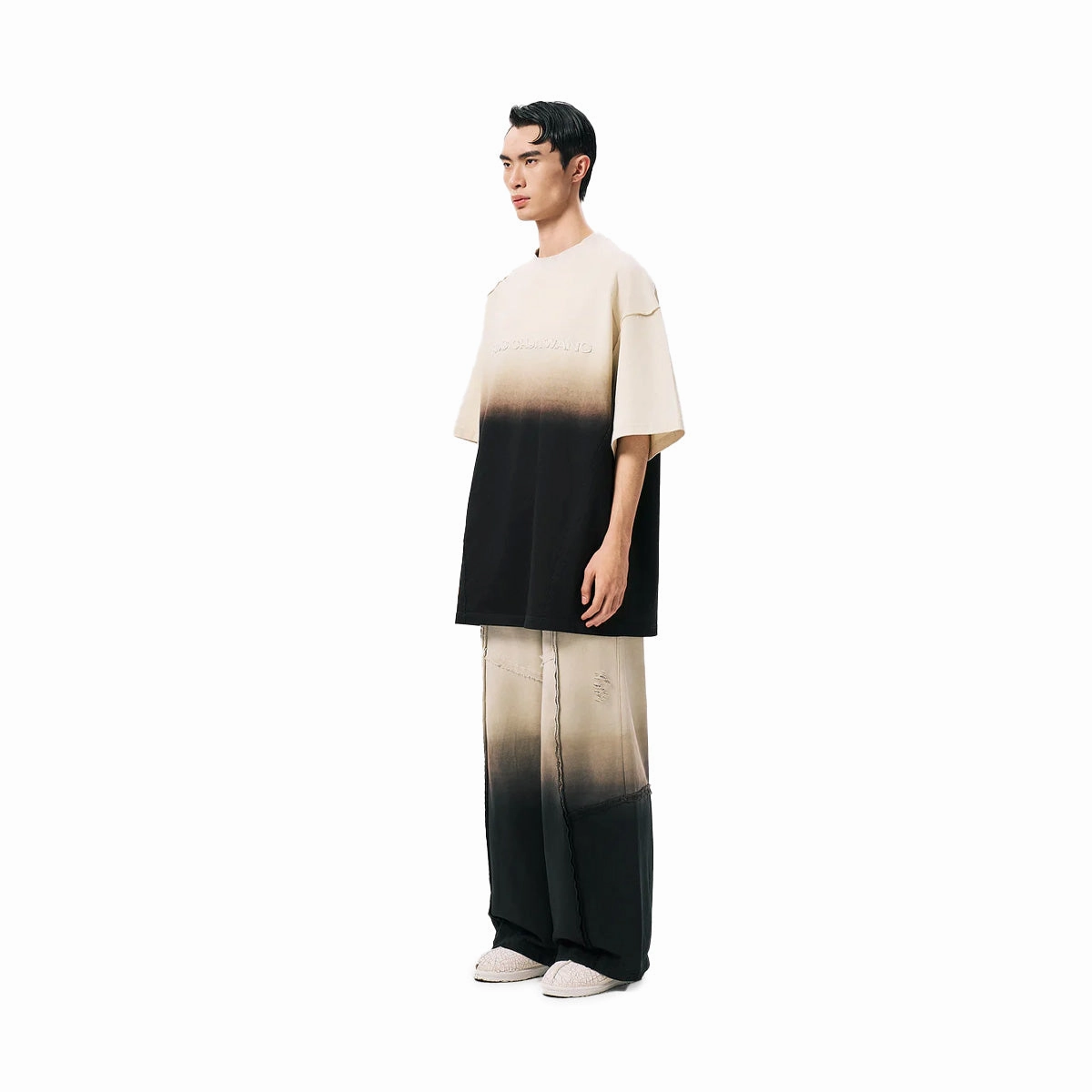 Gradient Washed Oversized Tee 'Black'