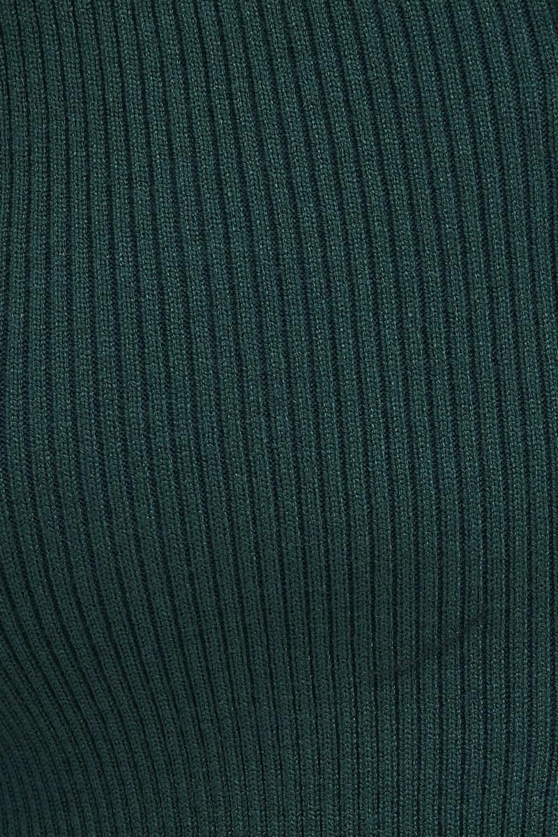 Green Knit Cardigan Zip up