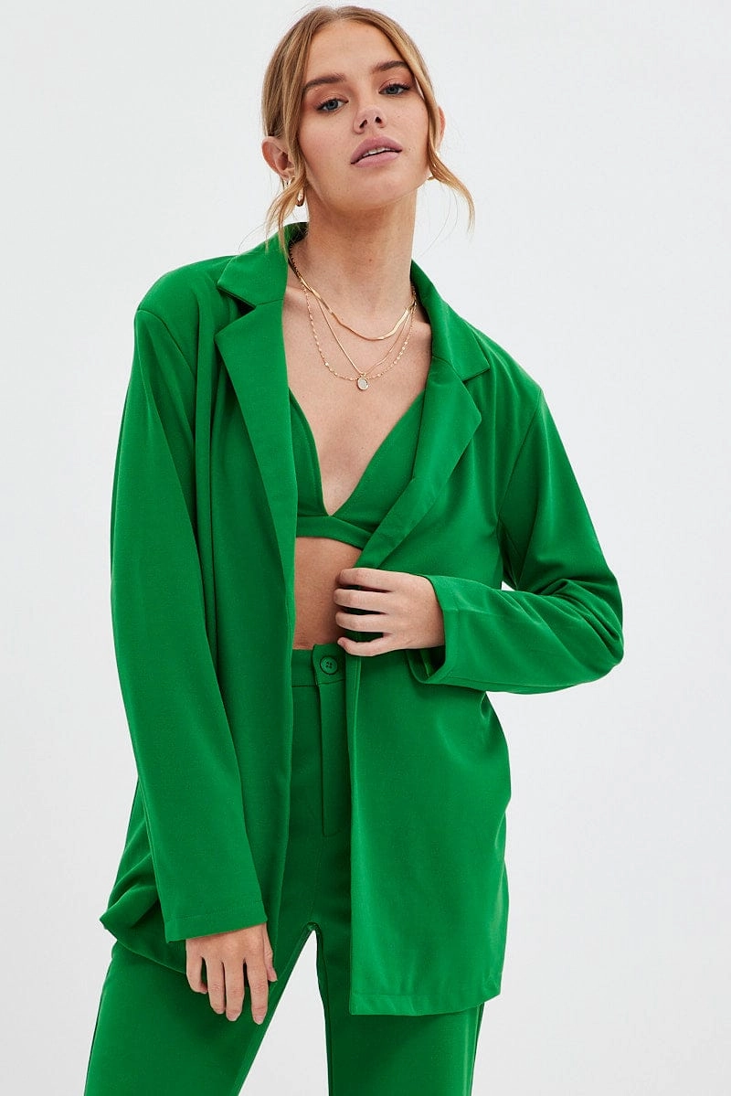 Green Oversized Blazer