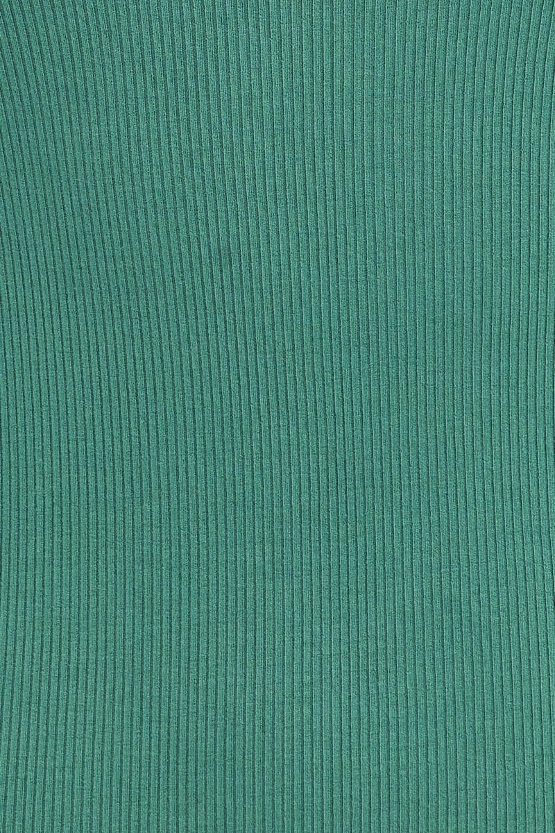 Green Ribbed Dress Sleeveless Bodycon