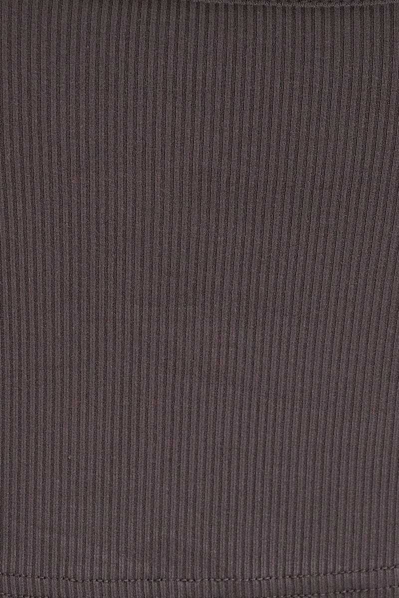 Grey Mesh Patchwork Tank Top Corset Top