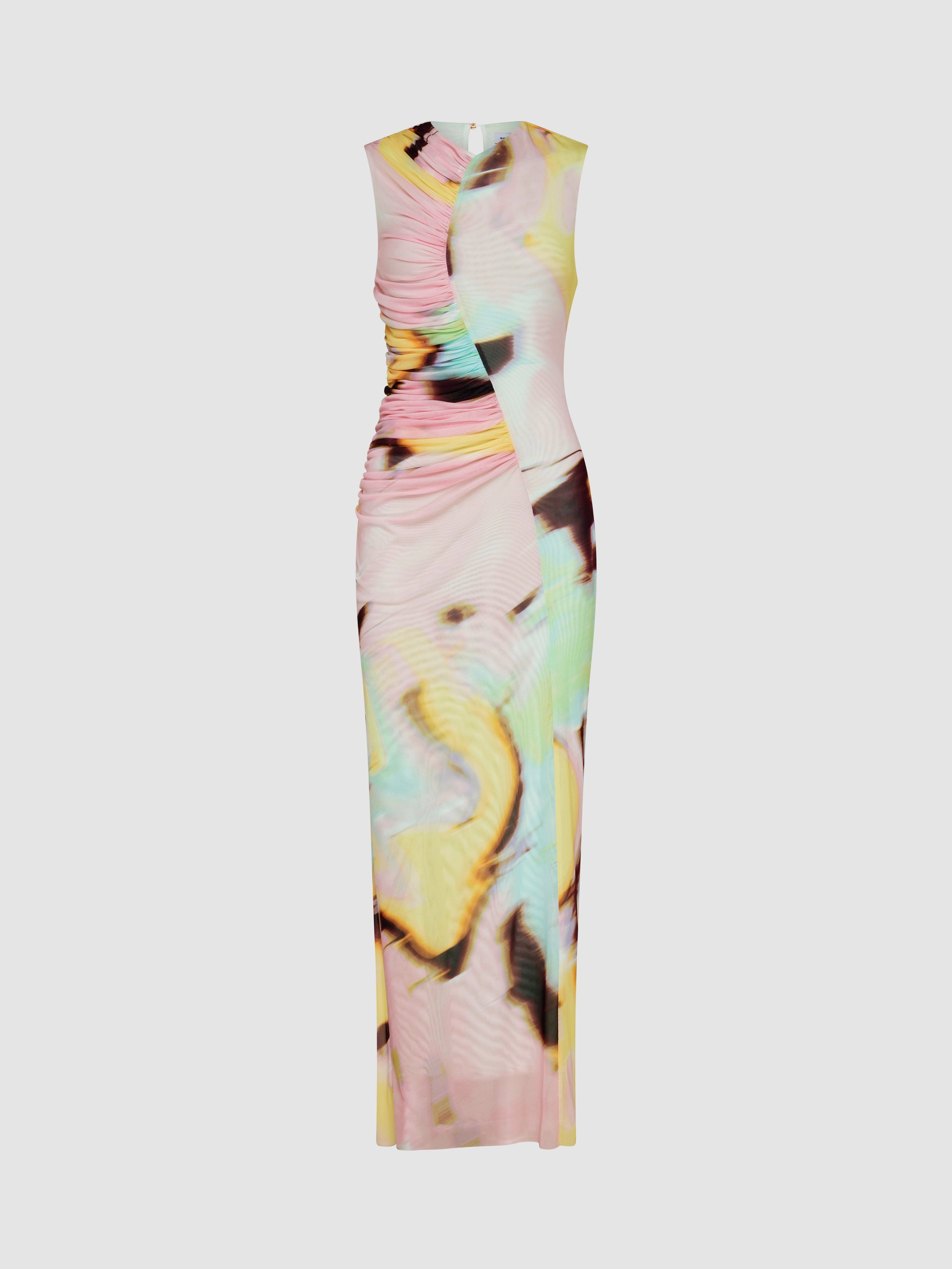 KAIA MESH MIDI DRESS