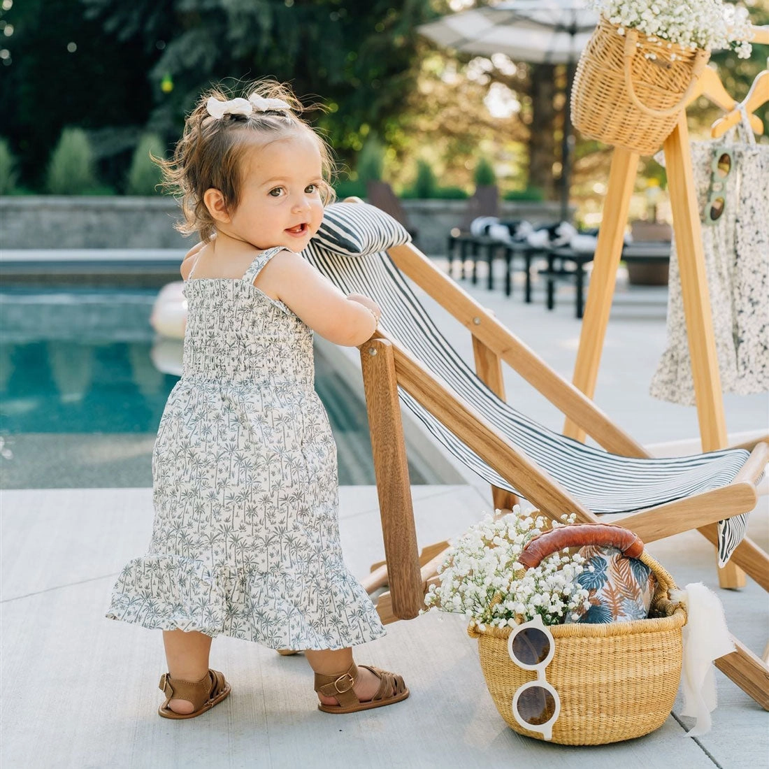 Linen Dress - Palm Tree
