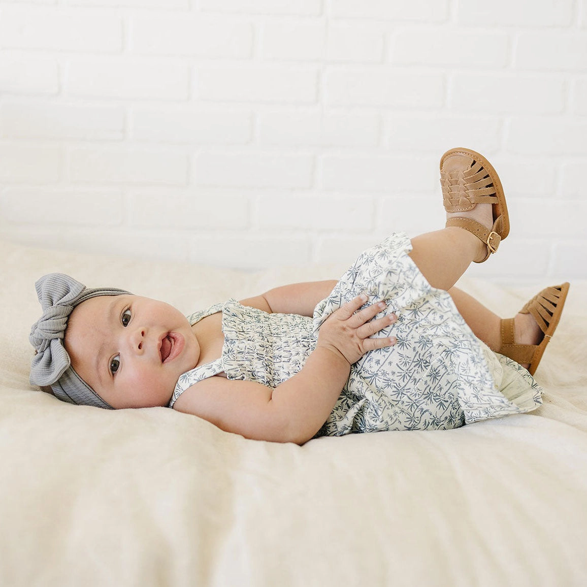 Linen Dress - Palm Tree