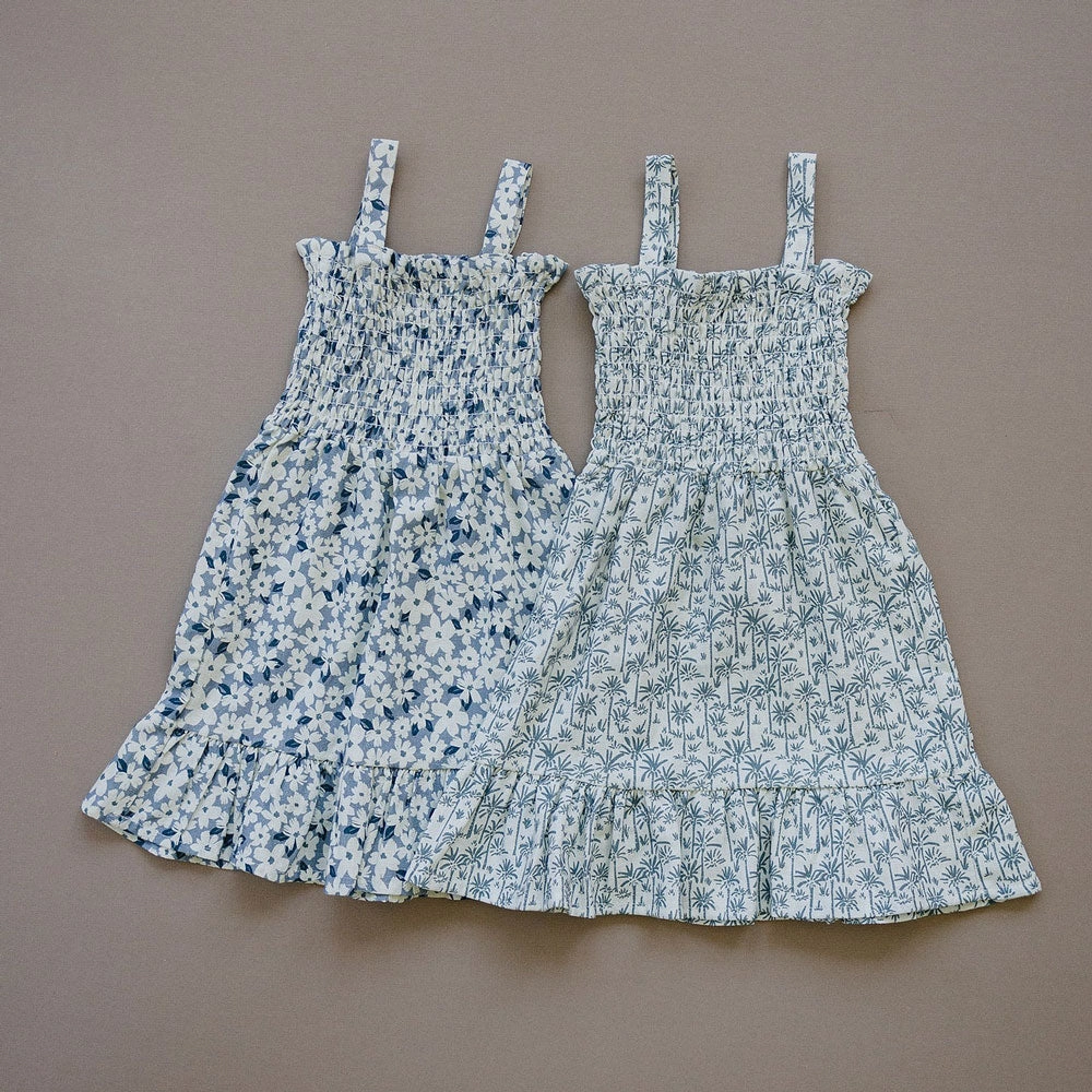 Linen Dress - Palm Tree