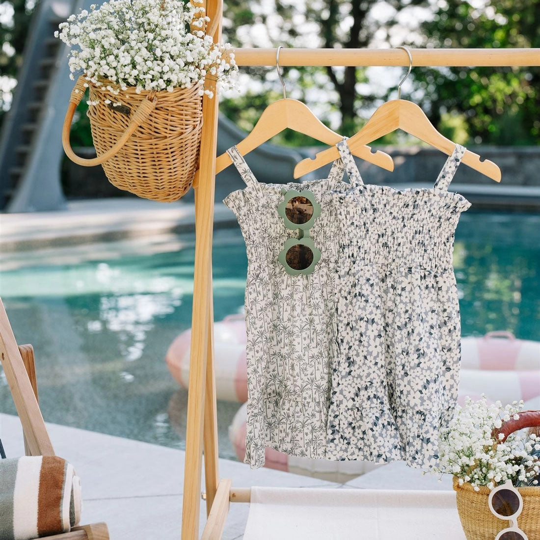 Linen Dress - Palm Tree