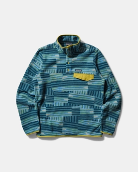 Men's Lightweight Synchilla Snap-T Fleece Pullover Quilty Fitz / Wetland Blue