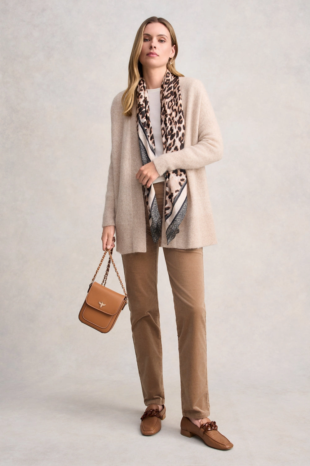 Mohair Blend Cardigan - Sable