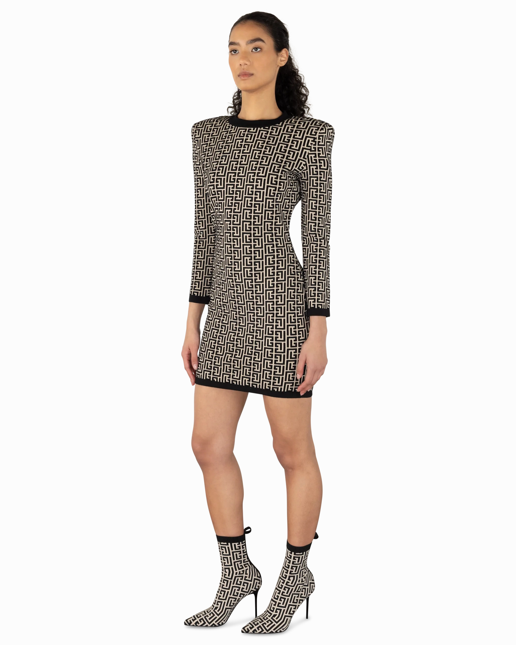 Monogram Knit Mini Dress