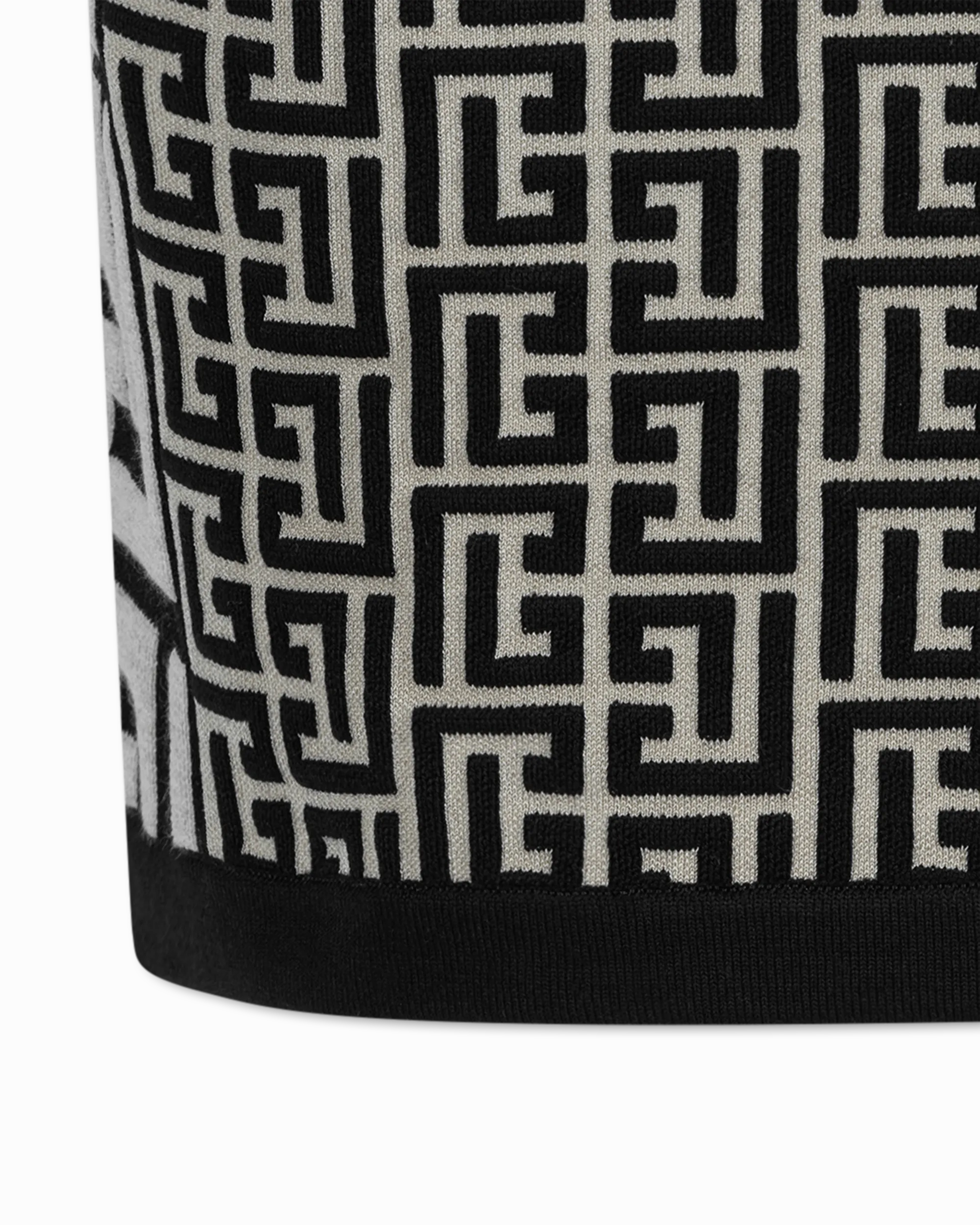 Off-Shoulder Monogram Knit Mini Dress