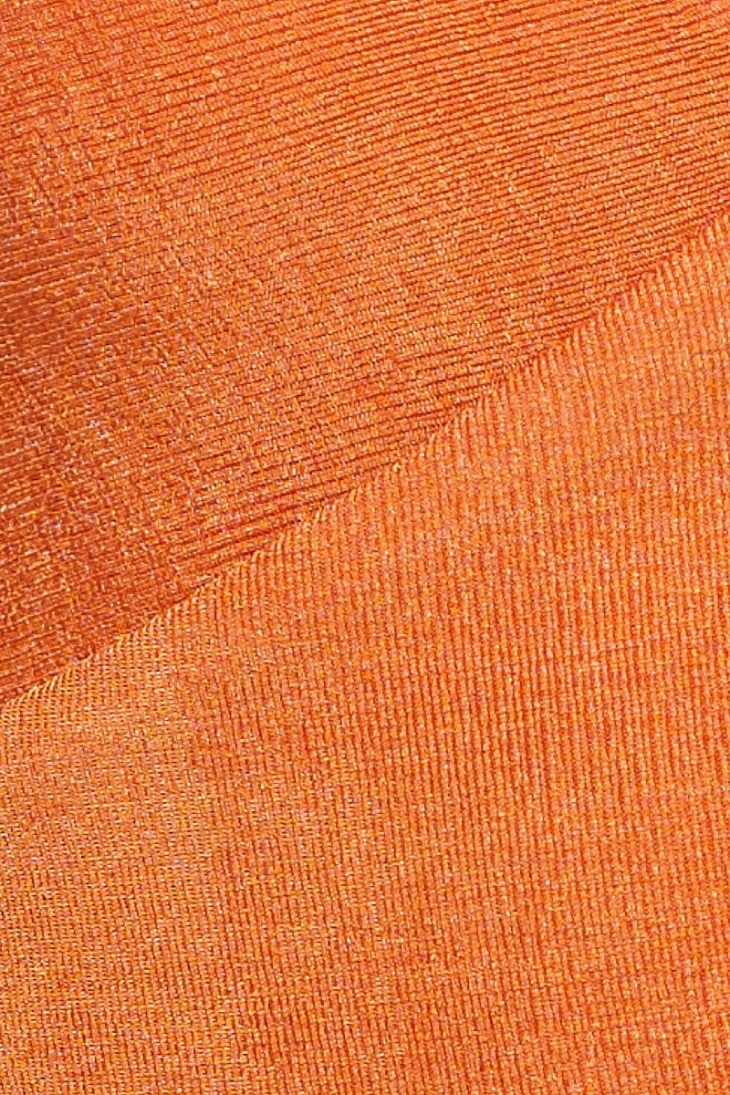 Orange Crop Top Collared