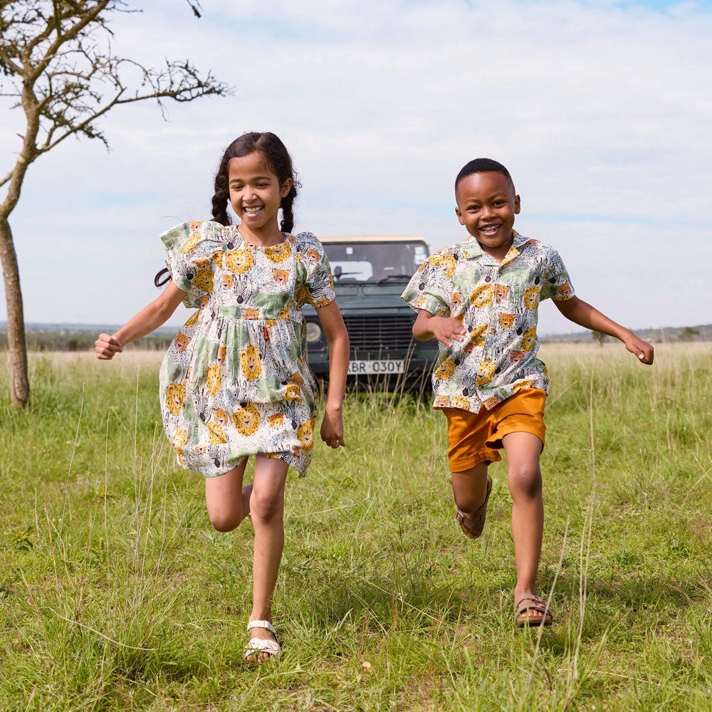 Printed Camp Shirt - Safari Toile