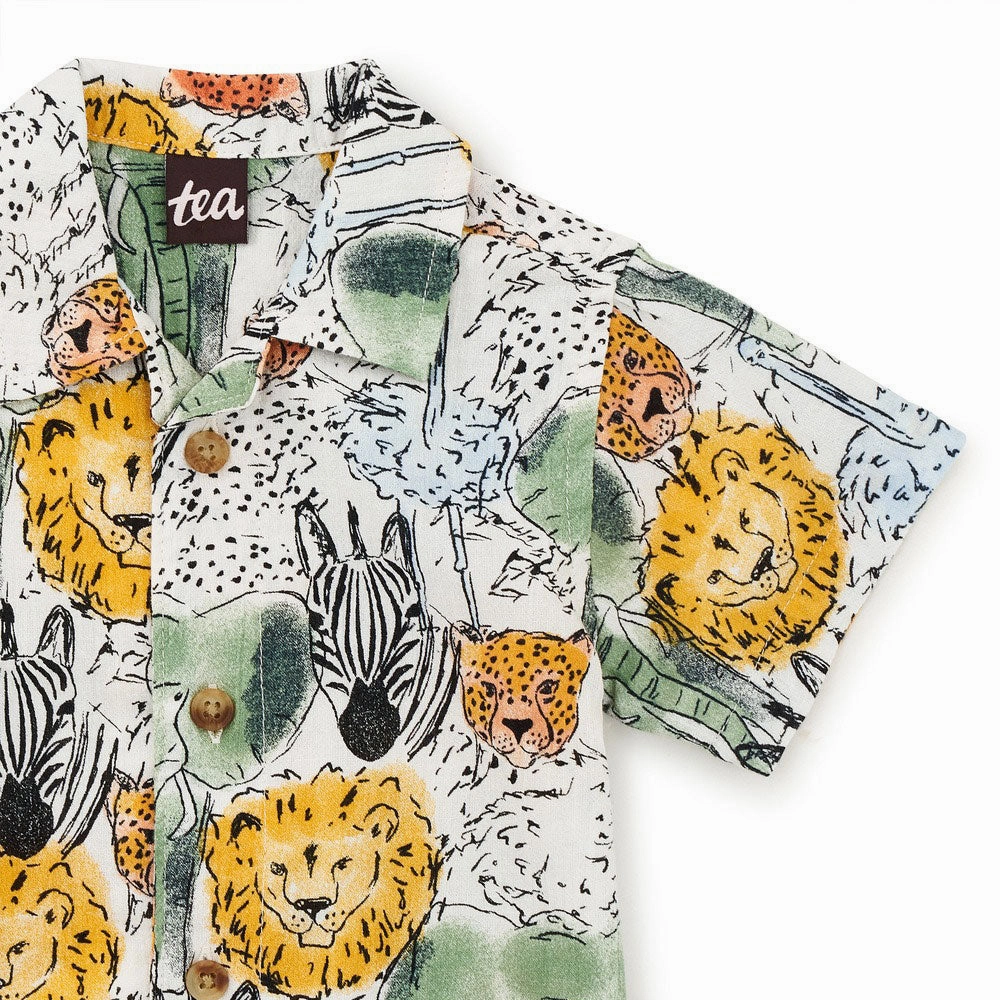 Printed Camp Shirt - Safari Toile