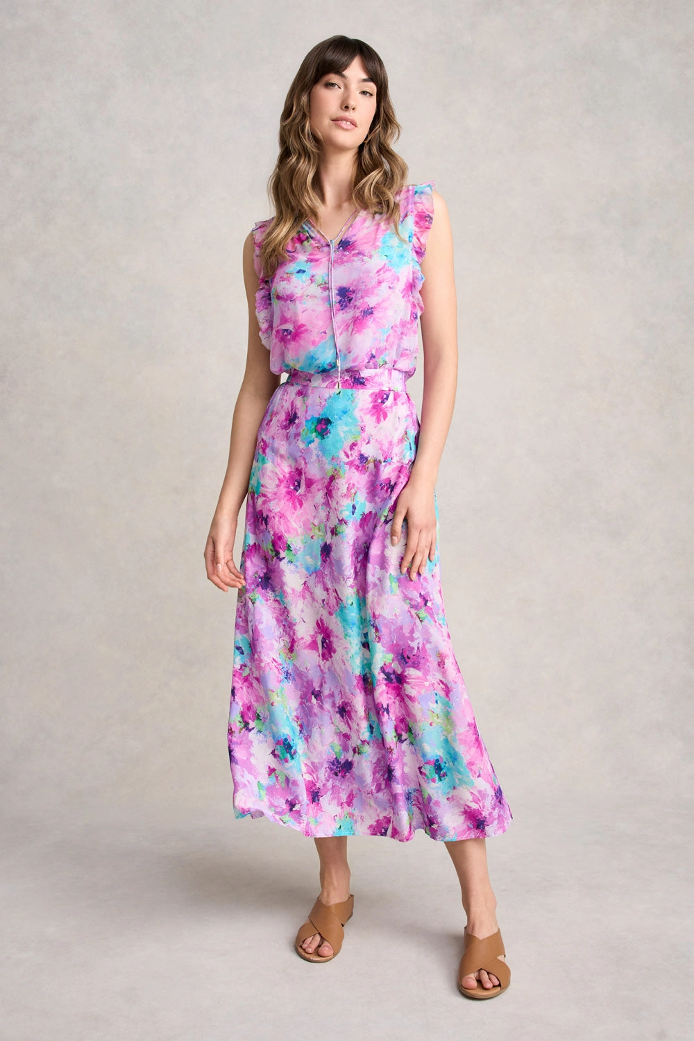 Printed Midi Skirt - Janes Bouquet