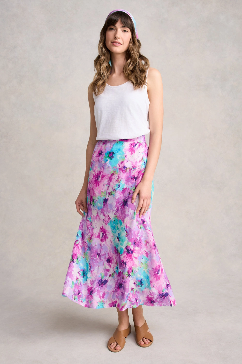 Printed Midi Skirt - Janes Bouquet
