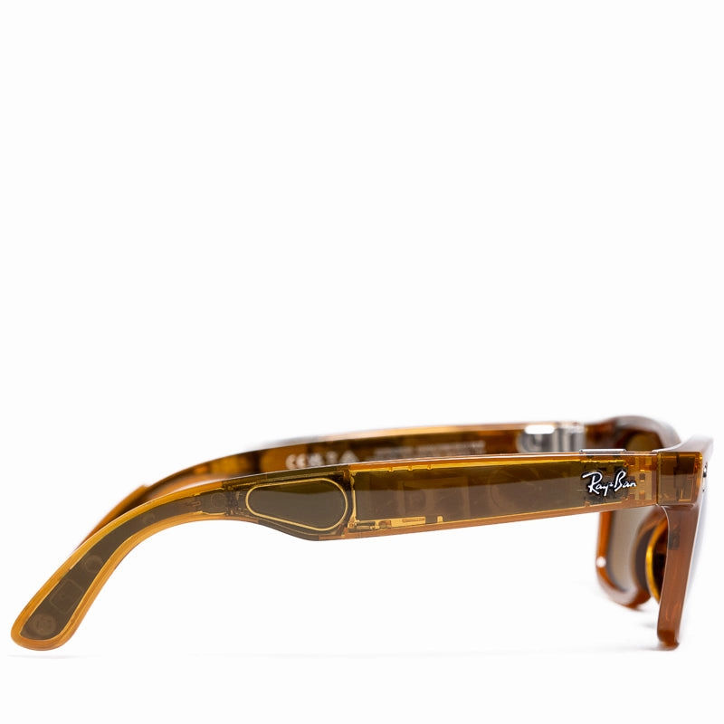 Ray-Ban Wayfarer Meta - Shiny Caramel/Polar Brown