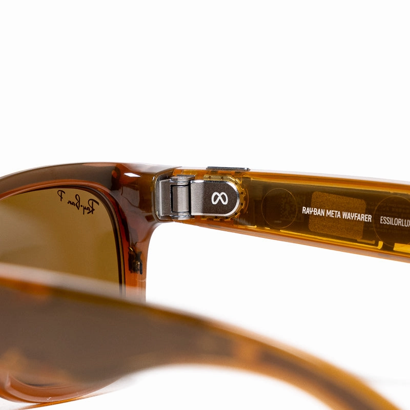 Ray-Ban Wayfarer Meta - Shiny Caramel/Polar Brown