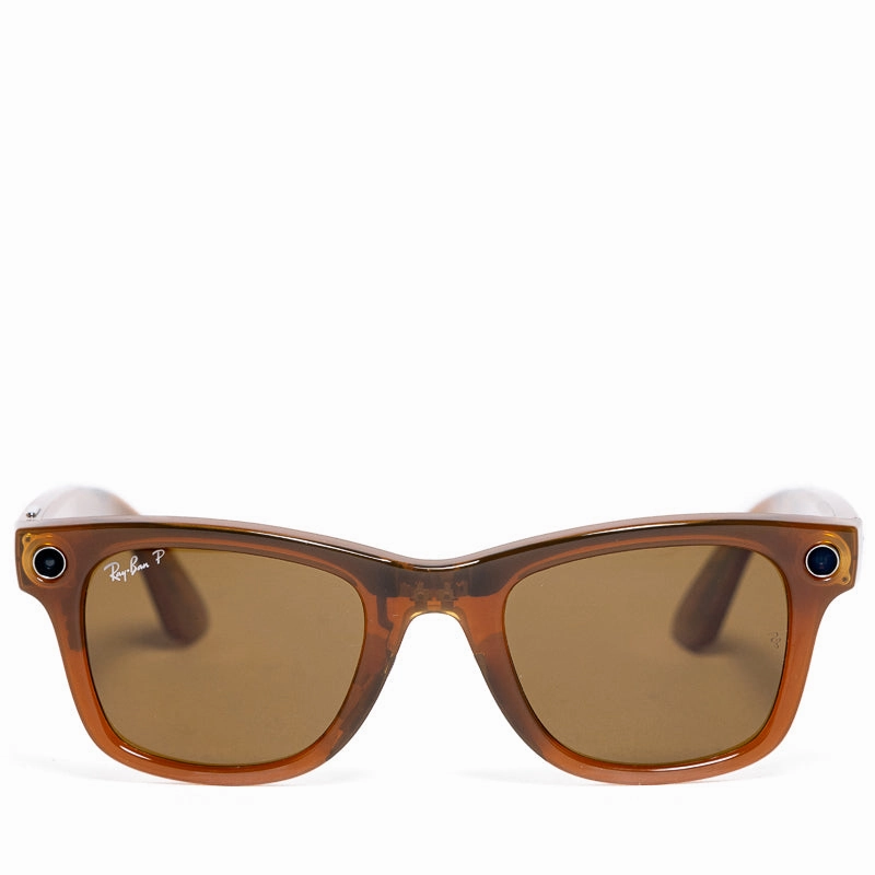 Ray-Ban Wayfarer Meta - Shiny Caramel/Polar Brown