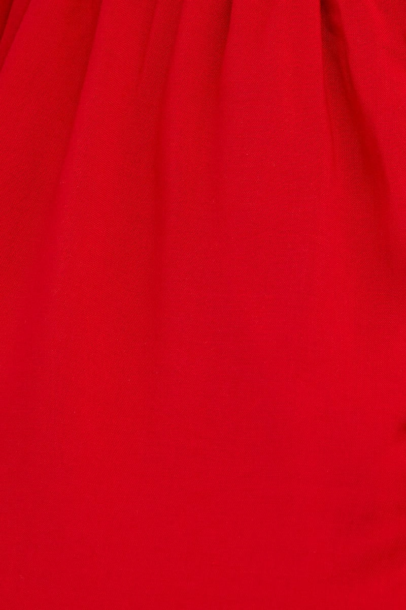 Red Chiffon Skater Dress