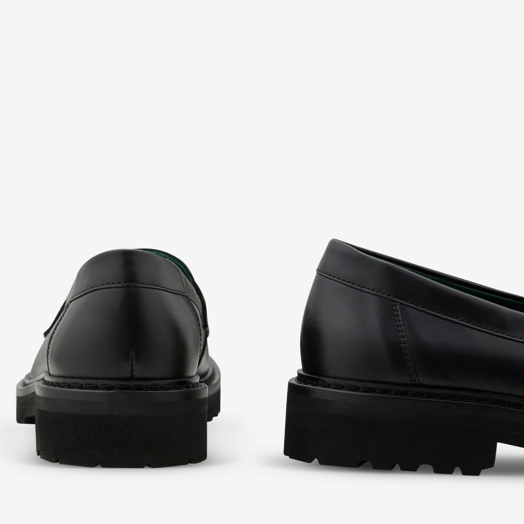 Richee Penny Loafer Black Nappa Leather
