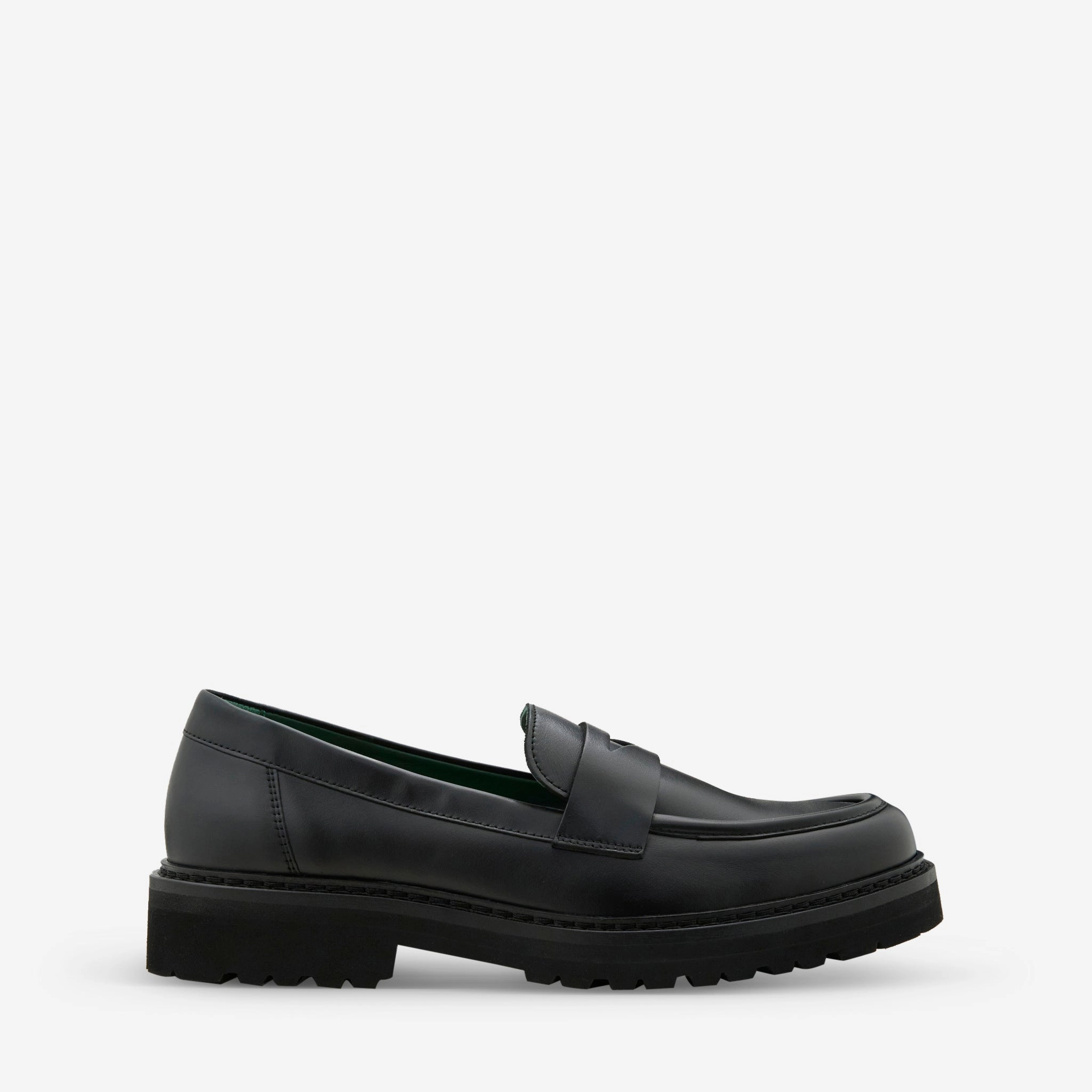 Richee Penny Loafer Black Nappa Leather