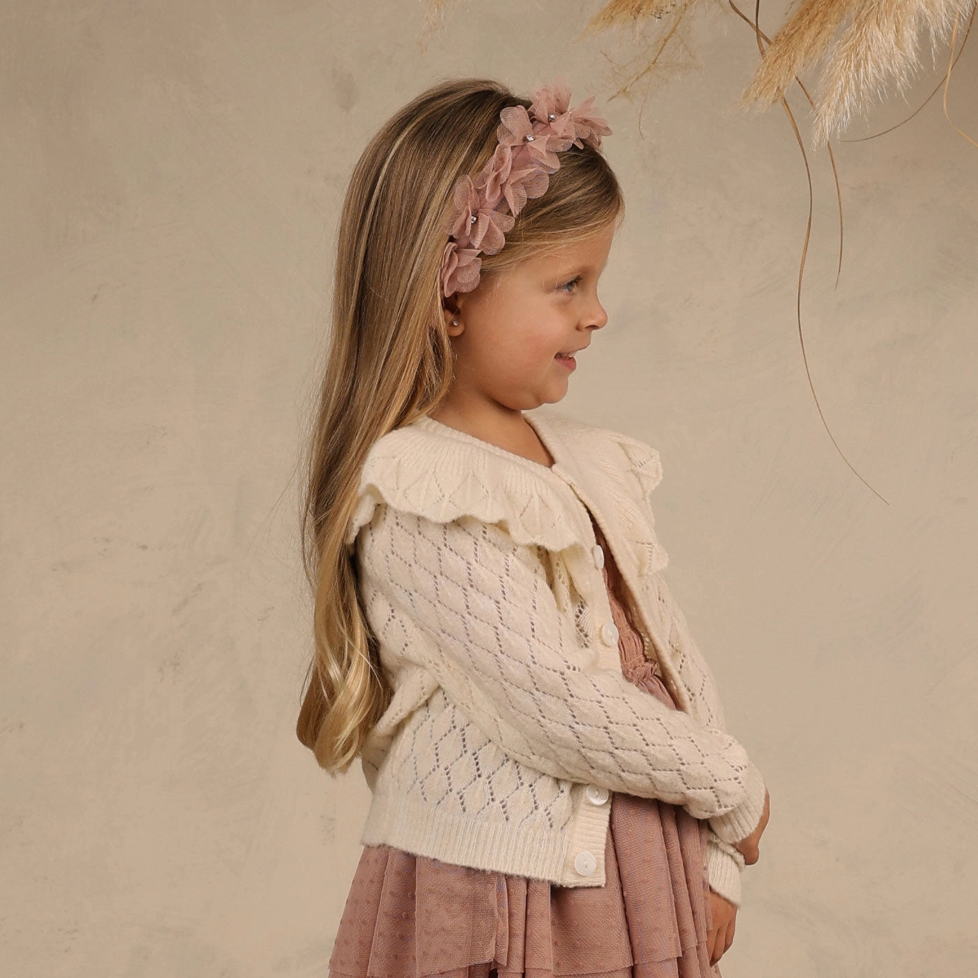 Ruffle Cardigan - Ivory - FINAL SALE