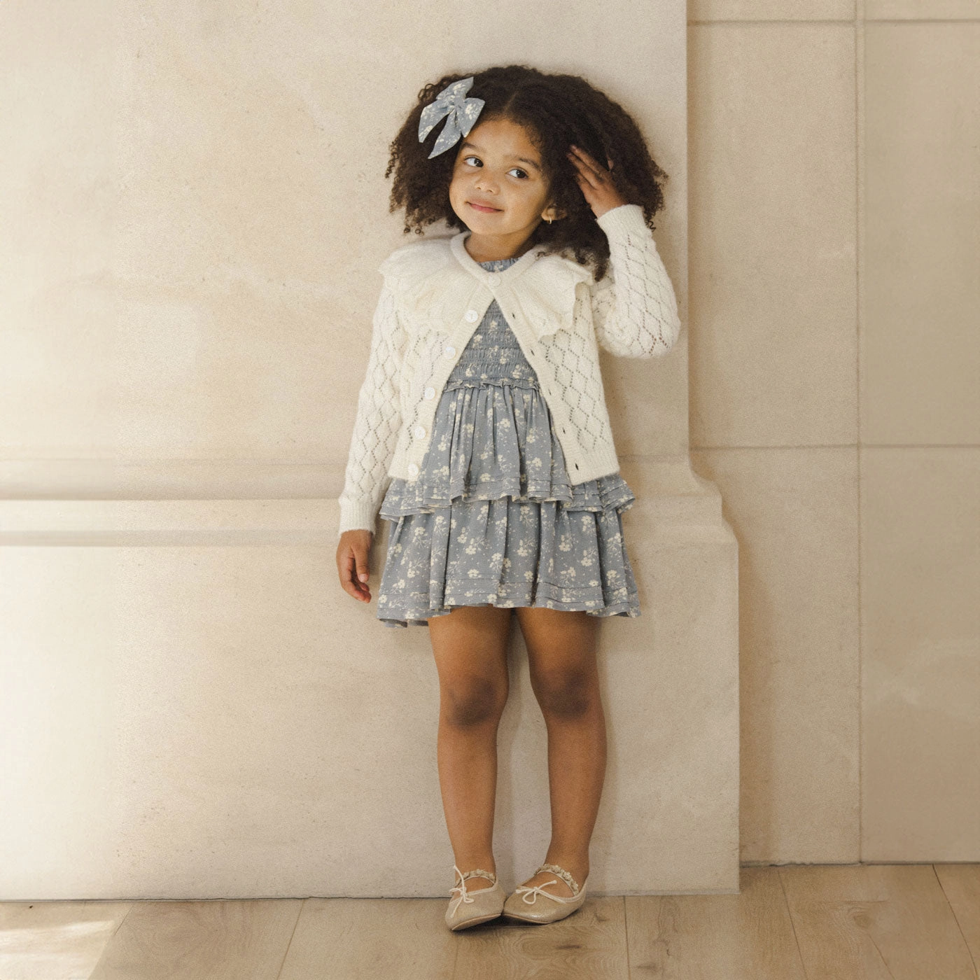 Ruffle Cardigan - Ivory - FINAL SALE