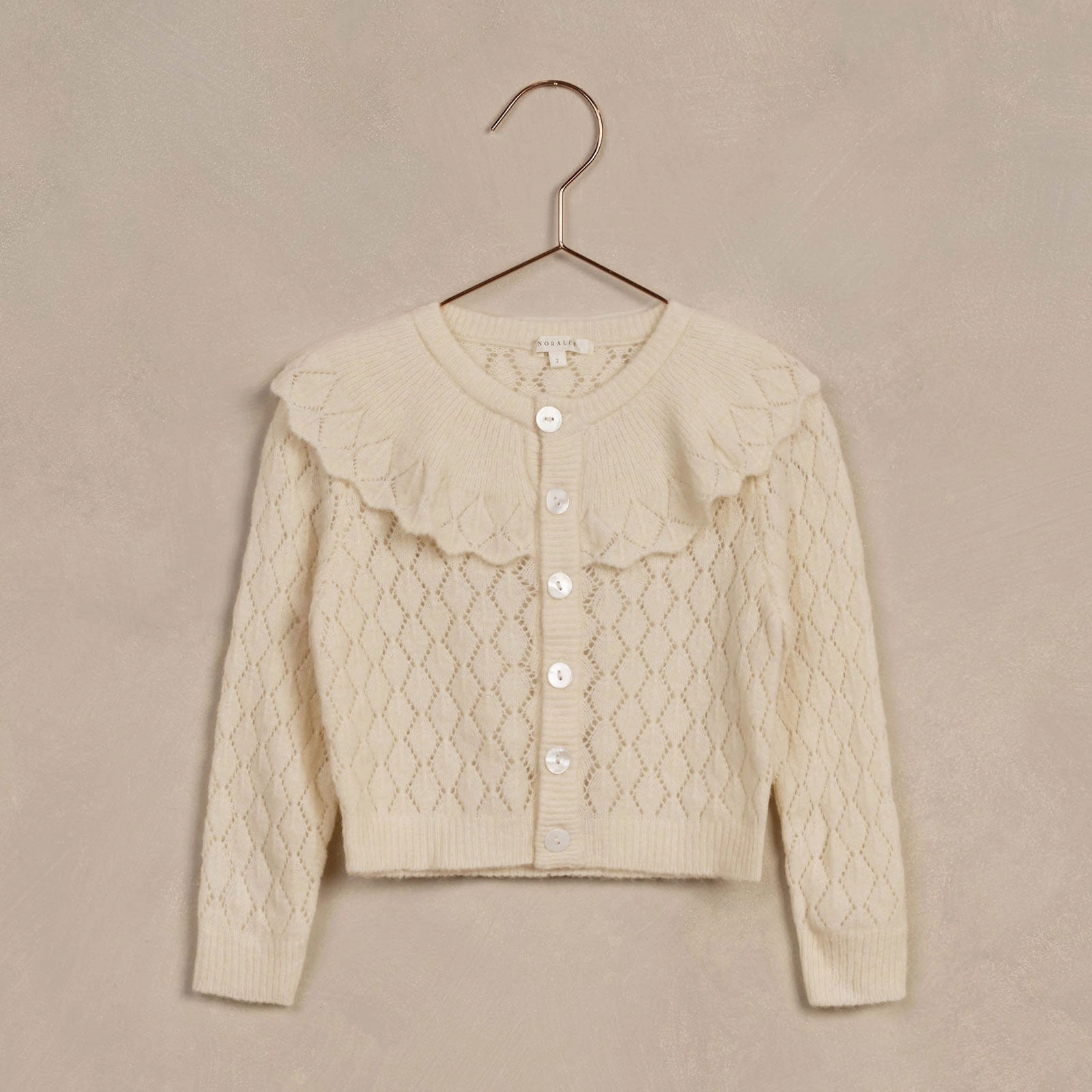 Ruffle Cardigan - Ivory - FINAL SALE