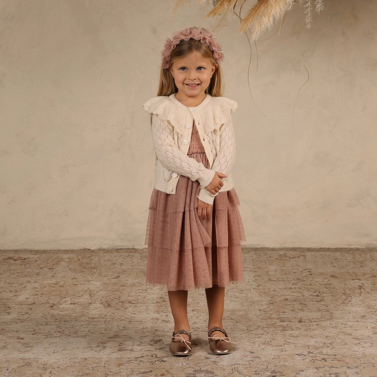 Ruffle Cardigan - Ivory - FINAL SALE
