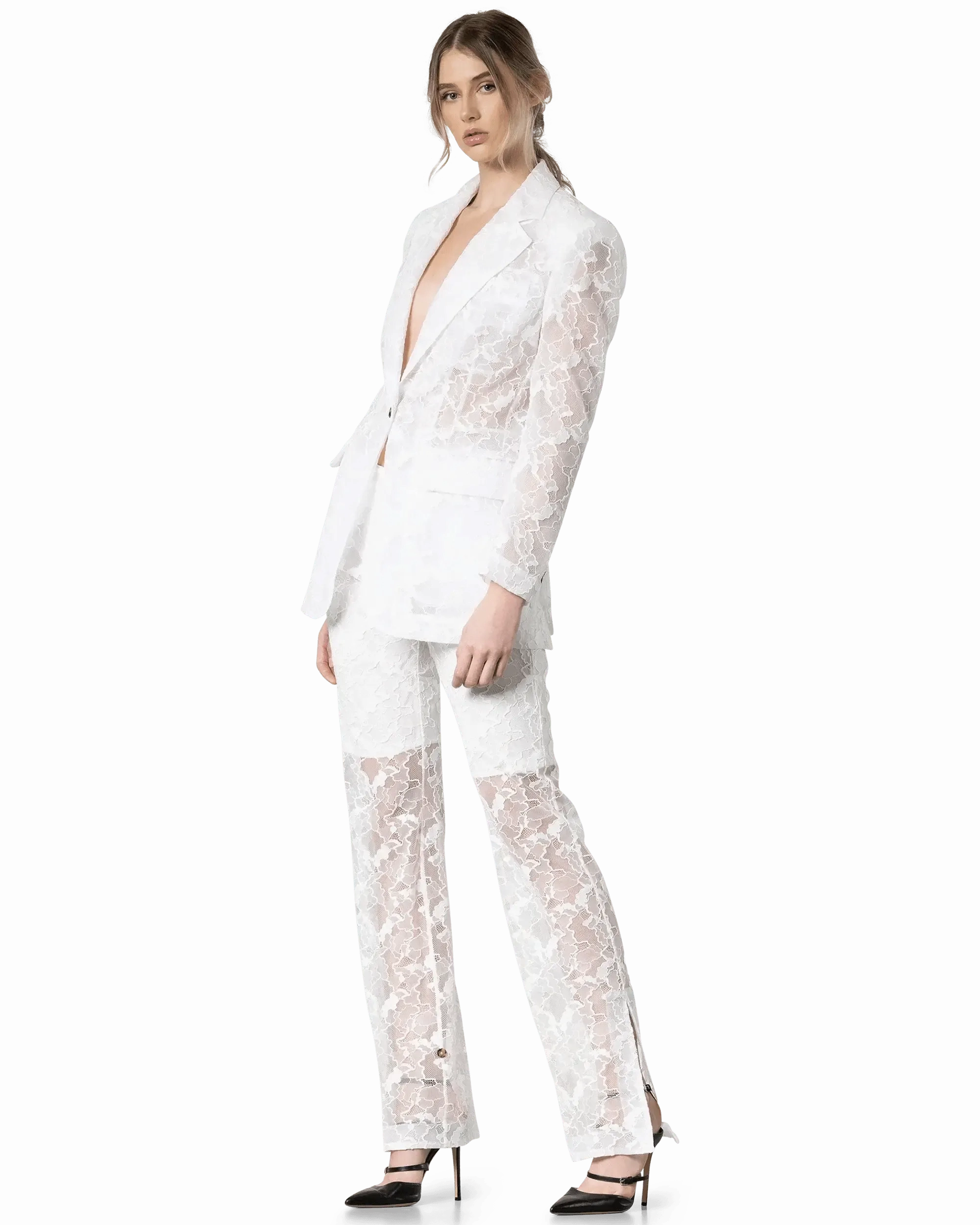 Single Breasted Lace Blazer