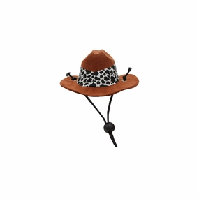 Small Pet Suede Cowboy Hat for Halloween - XXS Size